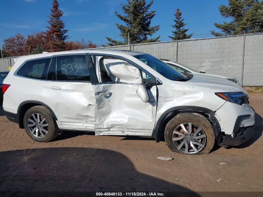 2021 Honda Pilot Awd Ex-L VIN: 5FNYF6H53MB066523 Lot: 40848133