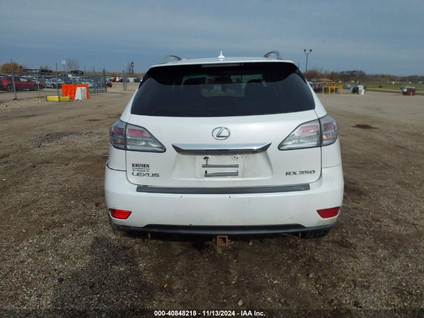 2010 Lexus Rx 350 VIN: 2T2BK1BA6AC071205 Lot: 40848218