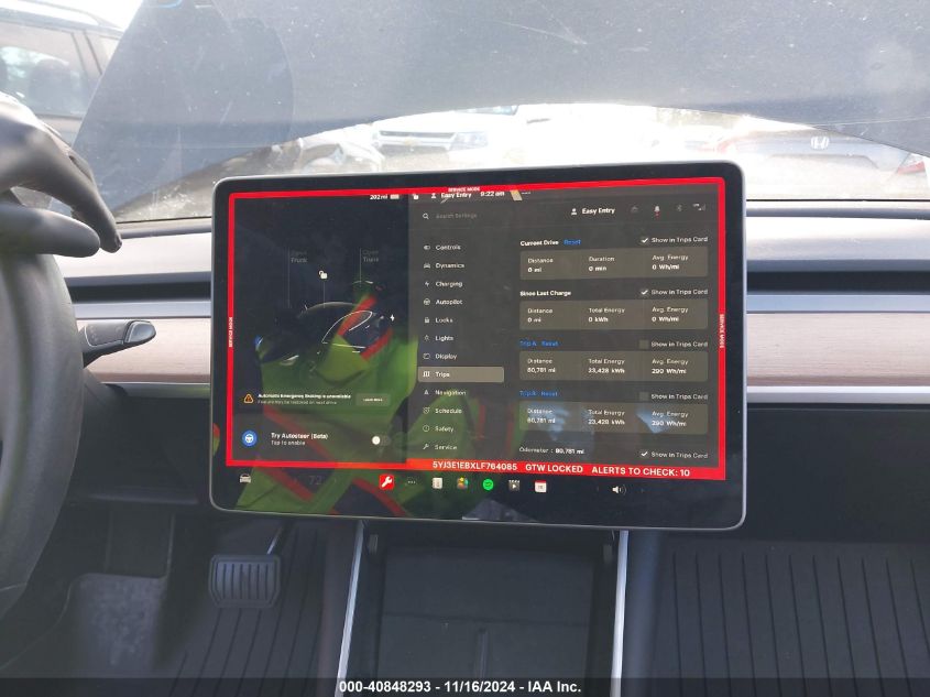 2020 Tesla Model 3 Long Range Dual Motor All-Wheel Drive VIN: 5YJ3E1EBXLF764085 Lot: 40848293