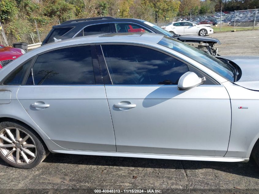 2014 Audi A4 2.0T Premium VIN: WAUFFAFL2EA078052 Lot: 40848313