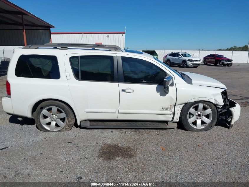 2008 Nissan Armada Le VIN: 5N1BA08D08N605627 Lot: 40848445