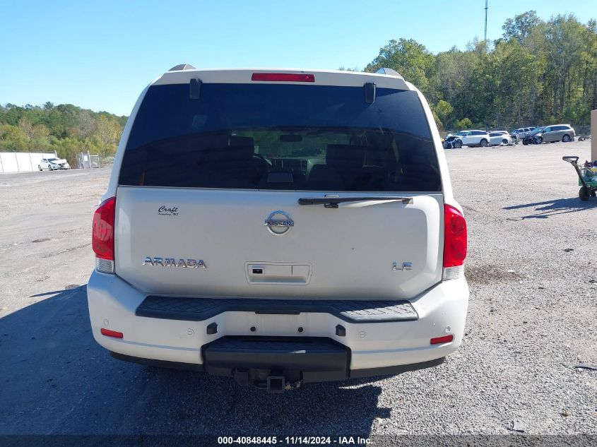 2008 Nissan Armada Le VIN: 5N1BA08D08N605627 Lot: 40848445