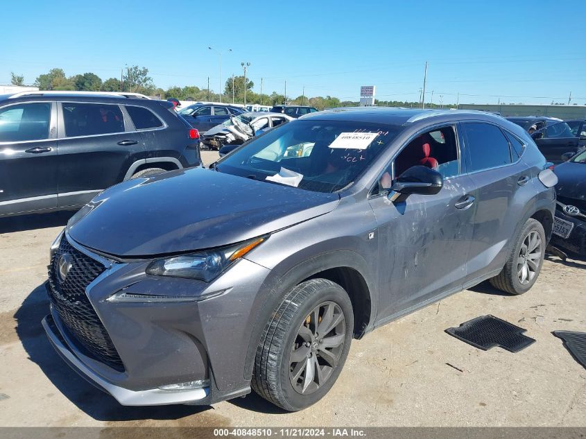 2015 Lexus Nx 200T F Sport VIN: JTJYARBZ3F2001377 Lot: 40848510