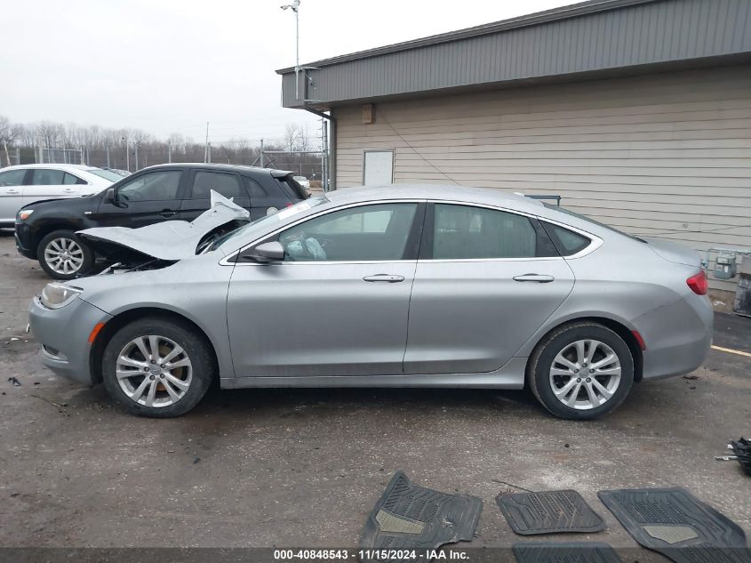 2015 Chrysler 200 Limited VIN: 1C3CCCAB4FN616273 Lot: 40848543