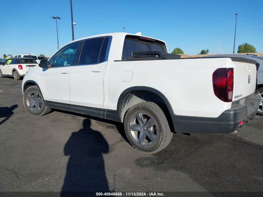 2021 Honda Ridgeline Awd Rtl VIN: 5FPYK3F55MB006859 Lot: 40848668