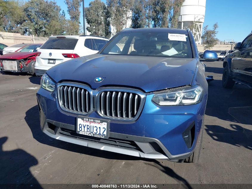 2022 BMW X3 SDRIVE30I - 5UX43DP0XN9J17799