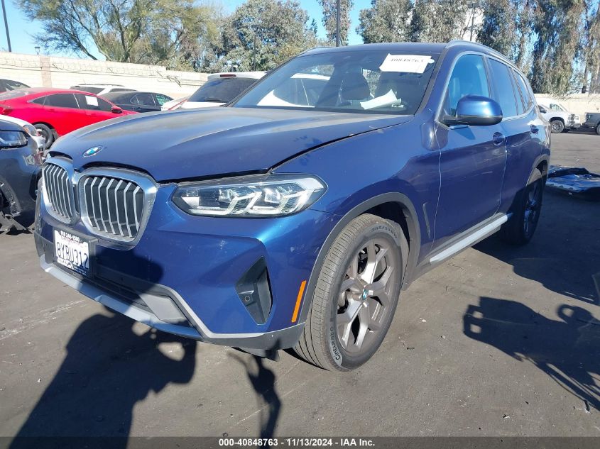 2022 BMW X3 SDRIVE30I - 5UX43DP0XN9J17799