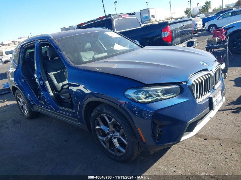 2022 BMW X3 Sdrive30I VIN: 5UX43DP0XN9J17799 Lot: 40848763