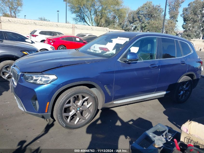 2022 BMW X3 Sdrive30I VIN: 5UX43DP0XN9J17799 Lot: 40848763