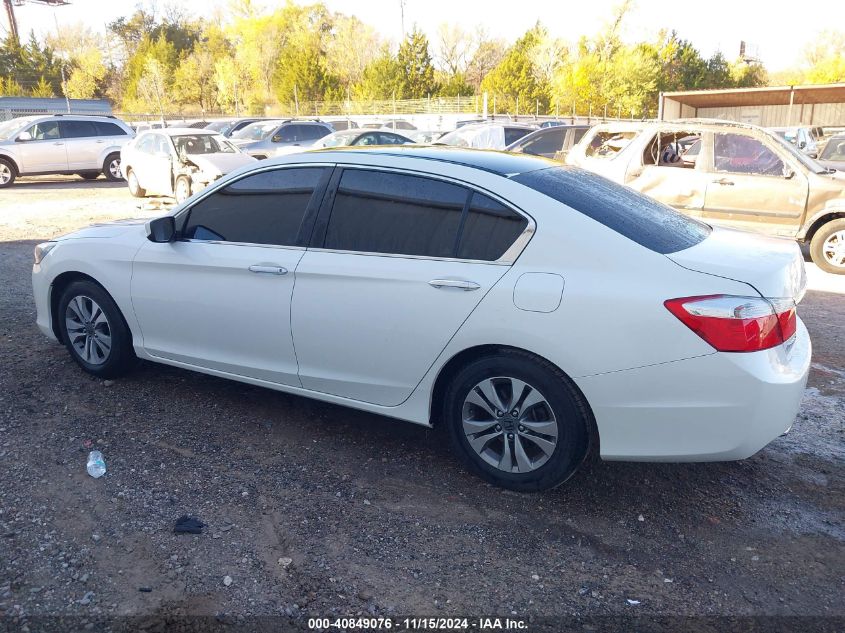 2014 Honda Accord Lx VIN: 1HGCR2F39EA291455 Lot: 40849076