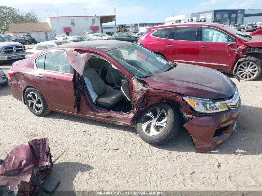 2016 Honda Accord Lx VIN: 1HGCR2F36GA050715 Lot: 40849147