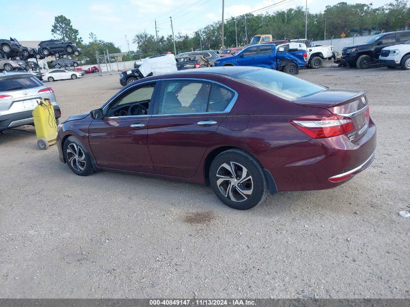 2016 Honda Accord Lx VIN: 1HGCR2F36GA050715 Lot: 40849147