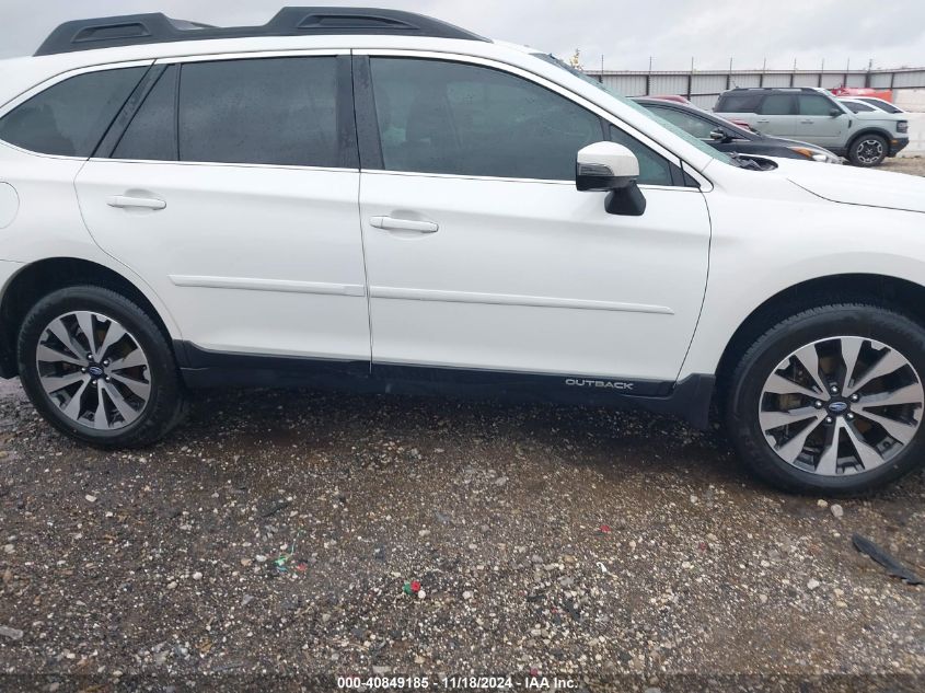 2016 Subaru Outback 2.5I Limited VIN: 4S4BSBNC9G3354783 Lot: 40849185