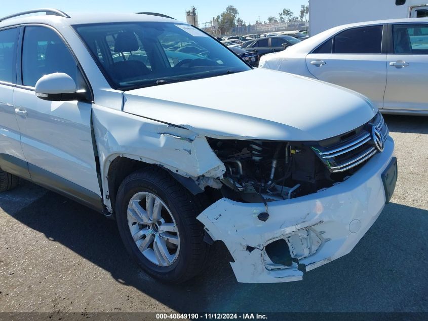 2016 Volkswagen Tiguan S VIN: WVGAV7AX7GW523545 Lot: 40849190