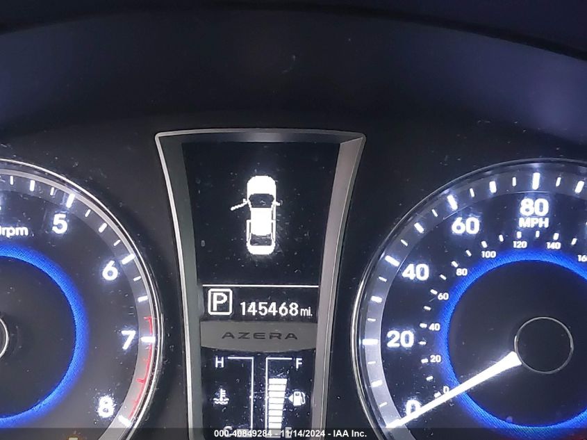 2013 HYUNDAI AZERA KMHFH4JG0DA320176