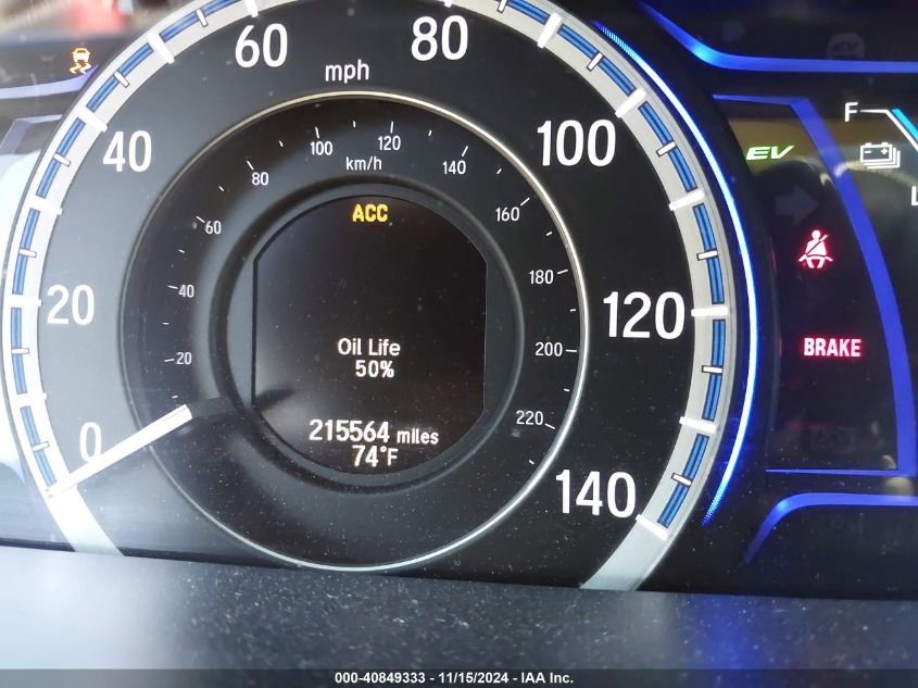 2015 HONDA ACCORD HYBRID VIN: 1HGCR6F79FA011934