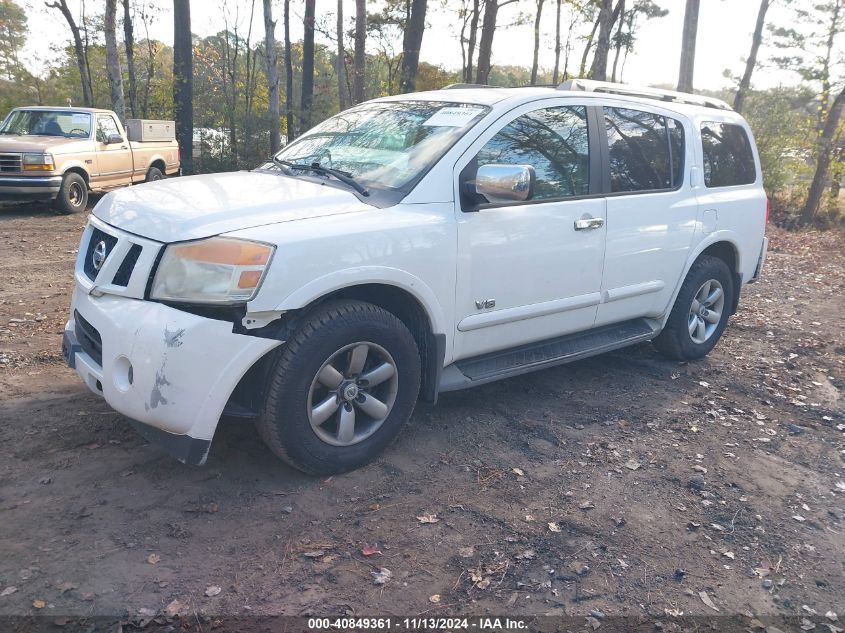 2008 Nissan Armada Se VIN: 5N1BA08DX8N618305 Lot: 40849361