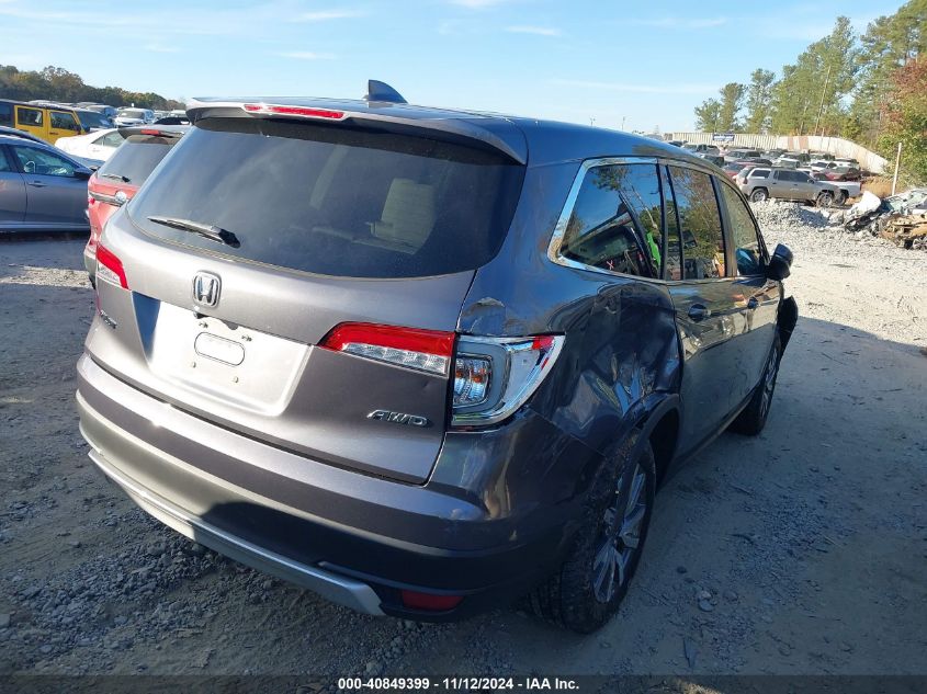 2020 Honda Pilot Awd Ex-L VIN: 5FNYF6H5XLB067599 Lot: 40849399