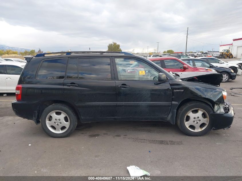 2004 Toyota Highlander Limited V6 VIN: JTEEP21A440059199 Lot: 40849607