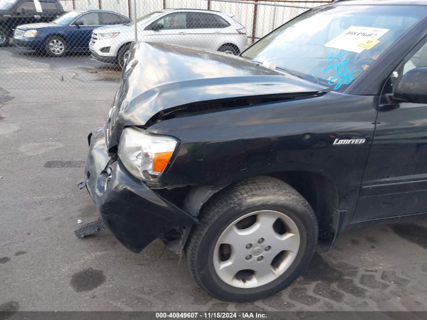 2004 Toyota Highlander Limited V6 VIN: JTEEP21A440059199 Lot: 40849607