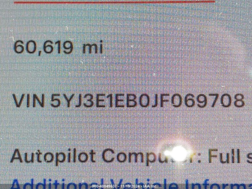 VIN 5YJ3E1EB0JF069708 2018 Tesla Model 3, Long Rang... no.14