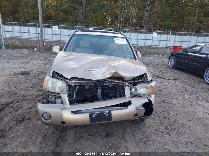 2006 Toyota Highlander Hybrid V6 VIN: JTEDW21A360013106 Lot: 40849661