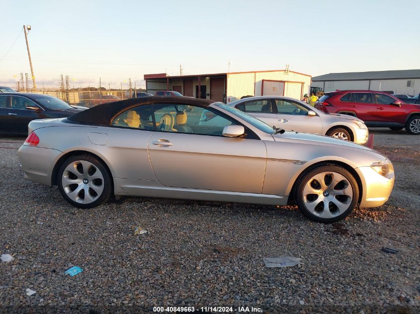 2007 BMW 650I VIN: WBAEK13547CN80579 Lot: 40849663