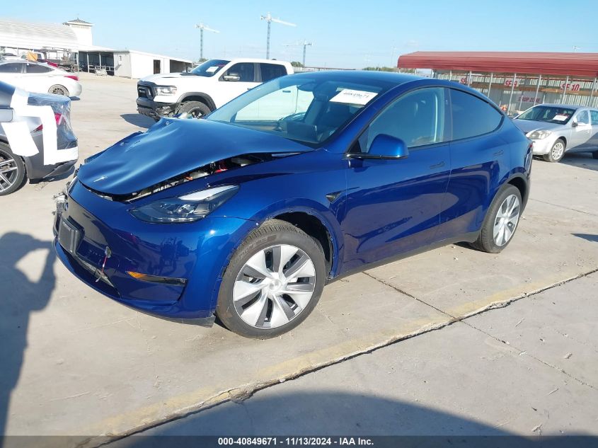 2024 Tesla Model Y Long Range Dual Motor All-Wheel Drive VIN: 7SAYGDEE4RA278182 Lot: 40849671