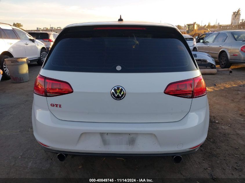 2017 VOLKSWAGEN GOLF GTI AUTOBAHN 4-DOOR/S 4-DOOR/SE 4-DOOR/SPORT 4-DOOR - 3VW447AU1HM006900