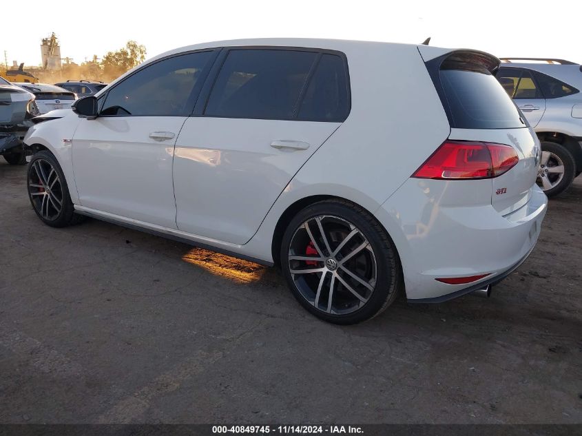 2017 VOLKSWAGEN GOLF GTI AUTOBAHN 4-DOOR/S 4-DOOR/SE 4-DOOR/SPORT 4-DOOR - 3VW447AU1HM006900