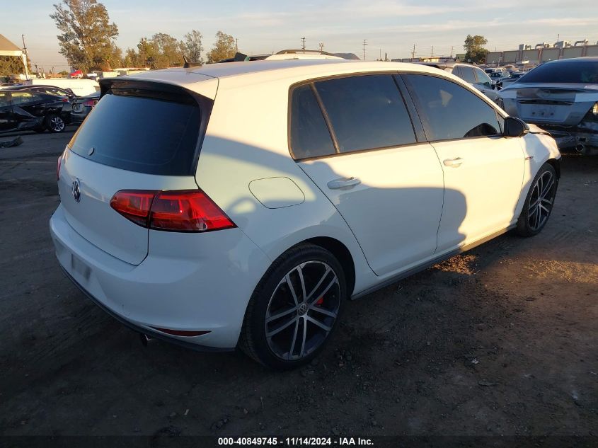 2017 VOLKSWAGEN GOLF GTI AUTOBAHN 4-DOOR/S 4-DOOR/SE 4-DOOR/SPORT 4-DOOR - 3VW447AU1HM006900