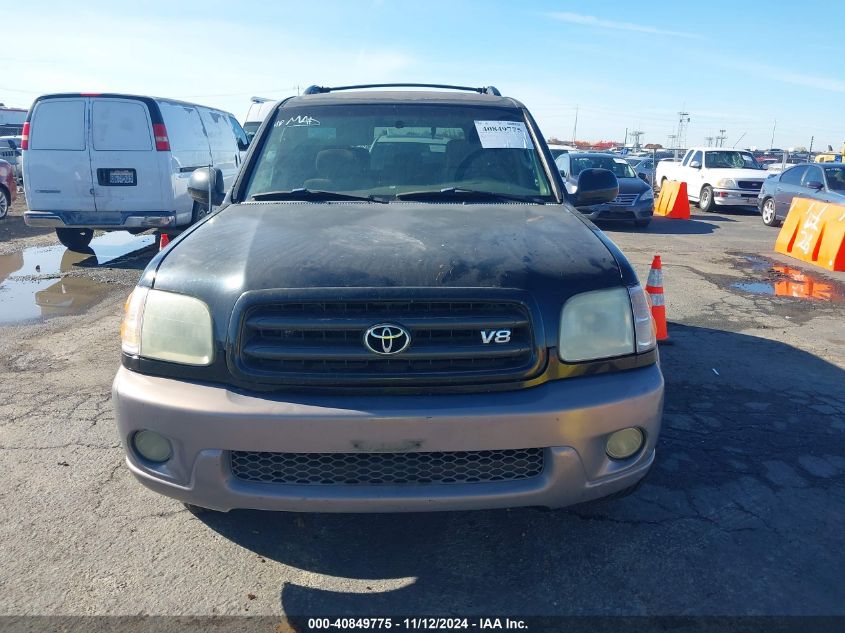 2002 Toyota Sequoia Sr5 V8 VIN: 5TDZT34A82S129154 Lot: 40849775