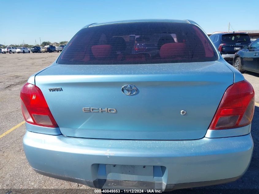 2001 Toyota Echo VIN: JTDAT123610137700 Lot: 40849853