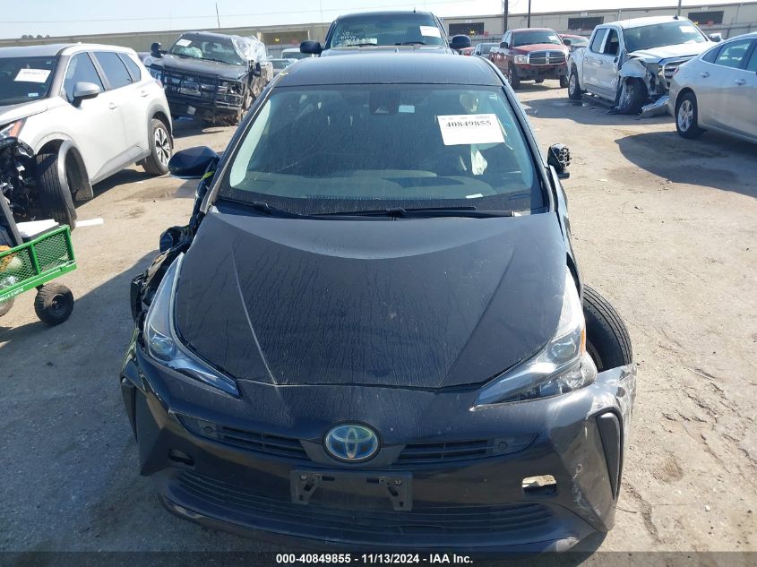 2019 Toyota Prius Le VIN: JTDKARFU4K3072504 Lot: 40849855