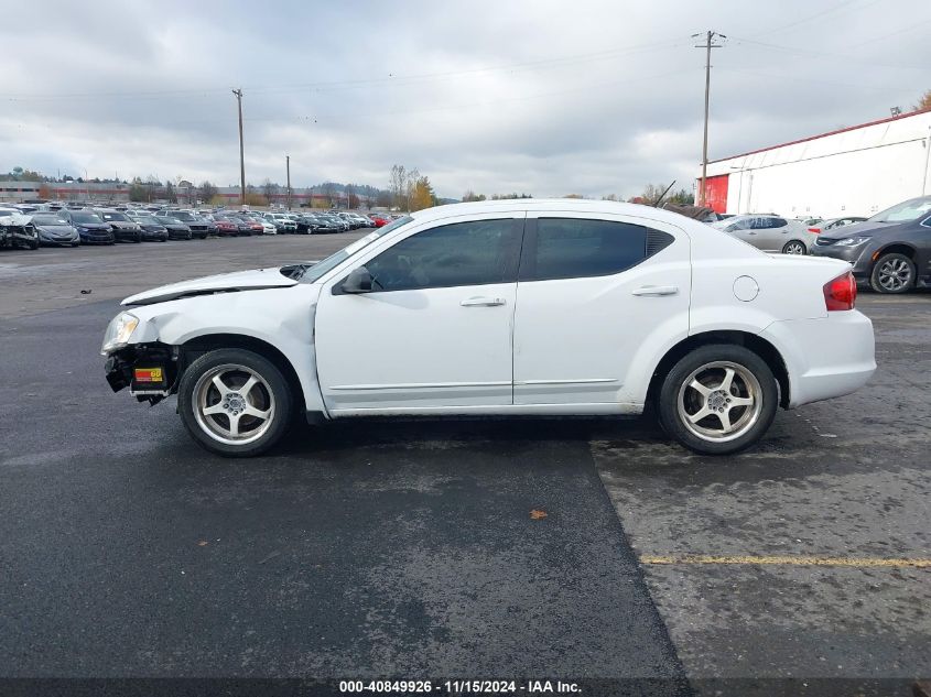 2012 Dodge Avenger Se VIN: 1C3CDZAB9CN322718 Lot: 40849926