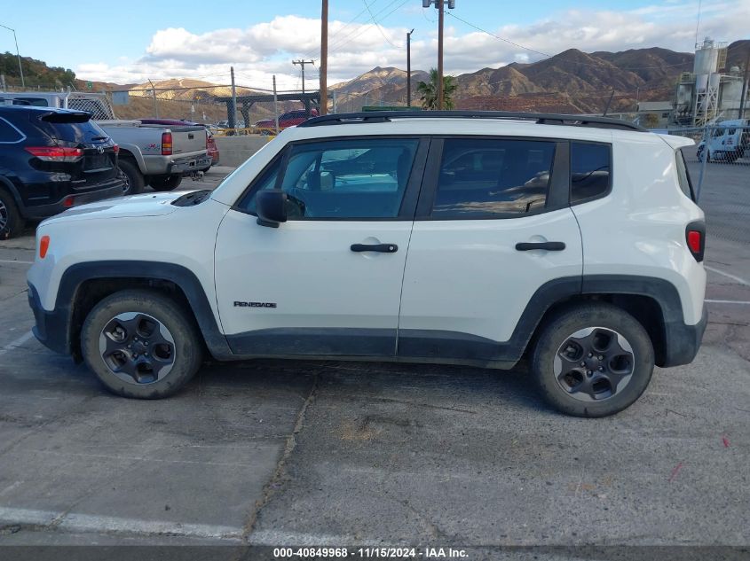 2017 Jeep Renegade Sport Fwd VIN: ZACCJAAH5HPF02075 Lot: 40849968