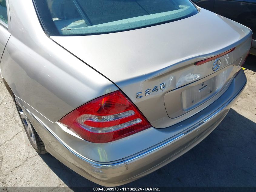 2005 Mercedes-Benz C 240 Luxury VIN: WDBRF61J35F584316 Lot: 40849973