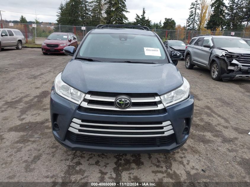 2019 Toyota Highlander Le VIN: 5TDZZRFH7KS322424 Lot: 40850069