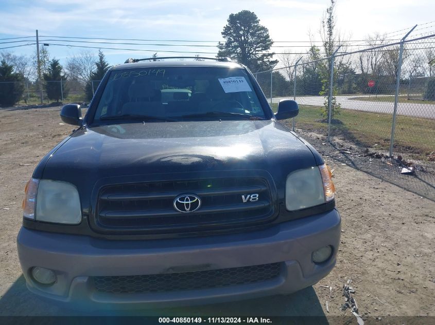 2002 Toyota Sequoia Sr5 V8 VIN: 5TDBT44A42S103853 Lot: 40850149