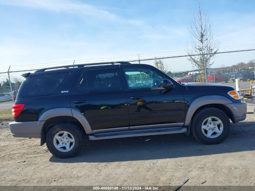 2002 Toyota Sequoia Sr5 V8 VIN: 5TDBT44A42S103853 Lot: 40850149