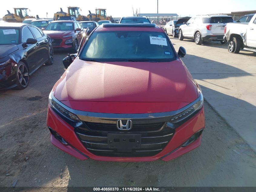 2021 Honda Accord Sport 2.0T VIN: 1HGCV2F37MA028942 Lot: 40850370