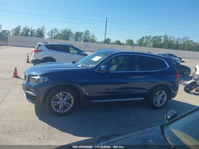 2019 BMW X3 Sdrive30I VIN: 5UXTR7C54KLF30400 Lot: 40850650