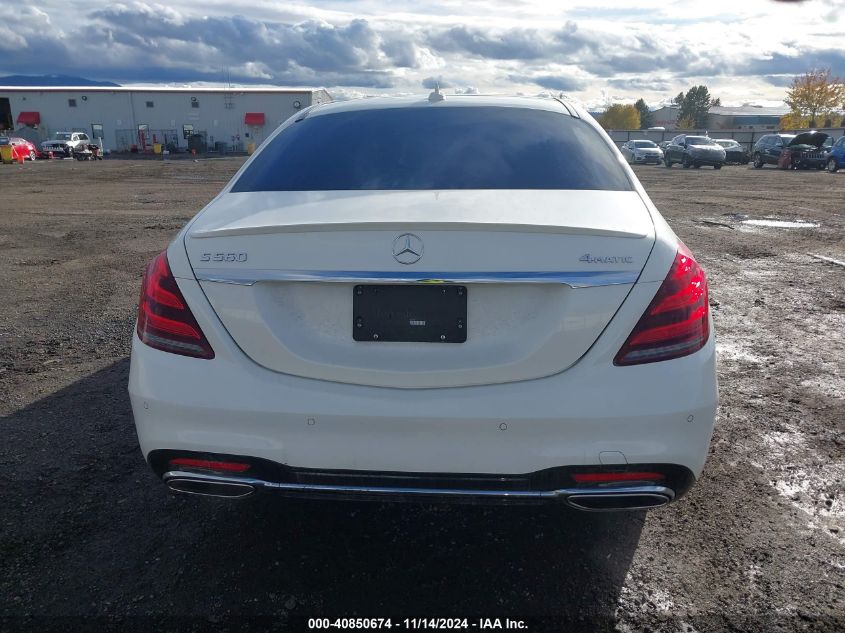 2018 Mercedes-Benz S 560 4Matic VIN: WDDUG8GB8JA393217 Lot: 40850674