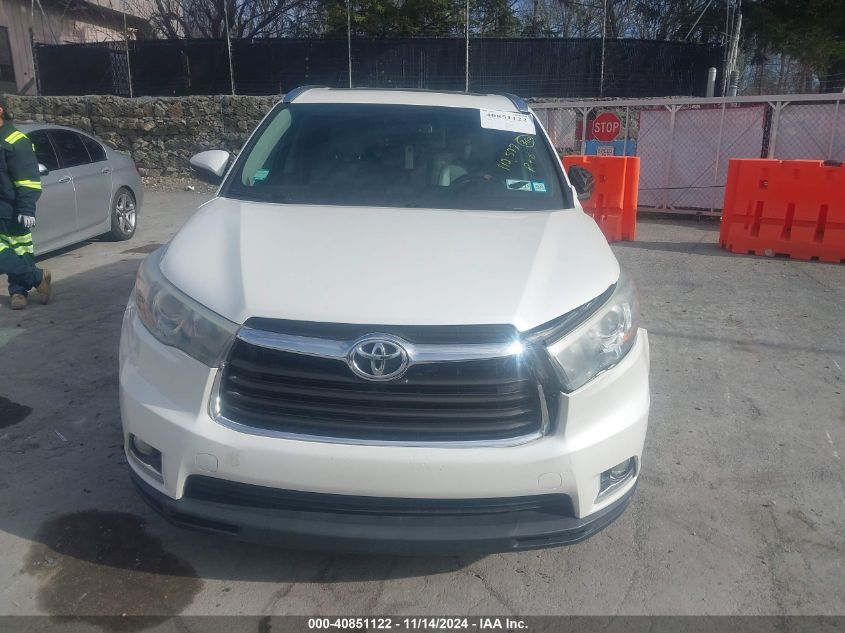 2015 Toyota Highlander Limited V6 VIN: 5TDDKRFH5FS072220 Lot: 40851122