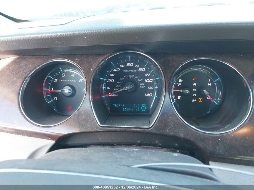 2011 Ford Taurus Sel VIN: 1FAHP2EWXBG126180 Lot: 40851232