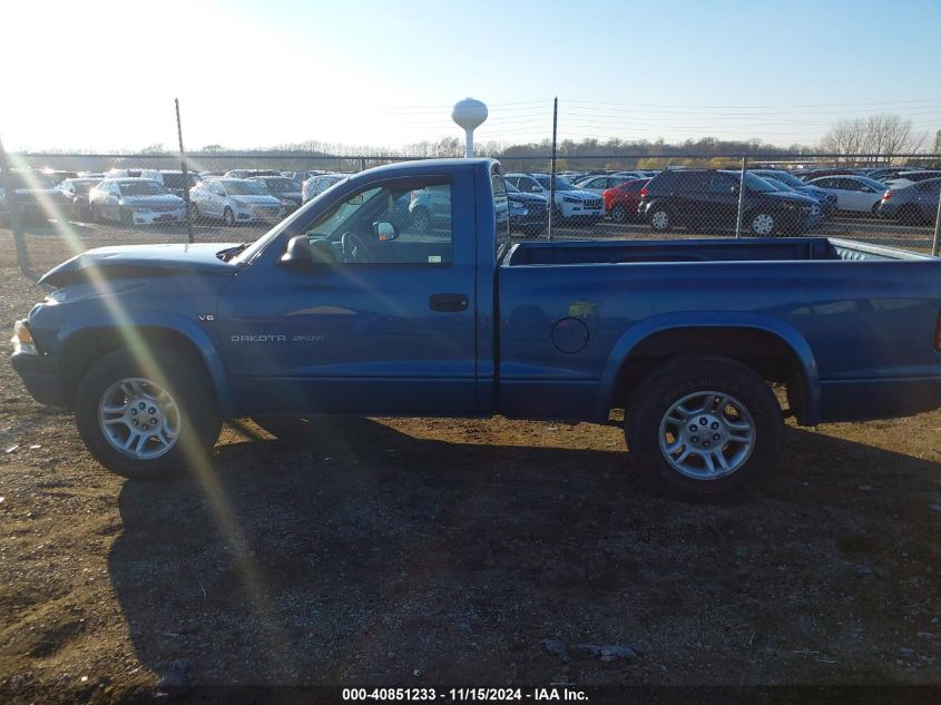 2002 Dodge Dakota Sport VIN: 1B7FL36X62S604280 Lot: 40851233