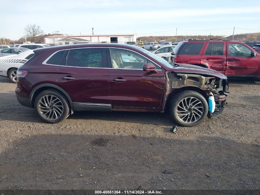 2019 Lincoln Nautilus Reserve VIN: 2LMPJ8L91KBL14374 Lot: 40851364