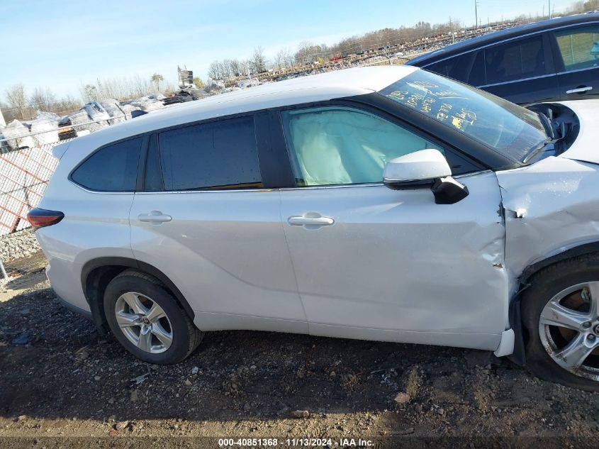 2024 Toyota Highlander Le VIN: 5TDKDRBH0RS534761 Lot: 40851368