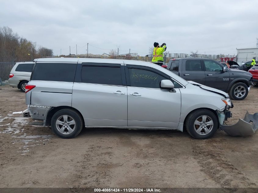 2013 Nissan Quest Sv VIN: JN8AE2KP4D9061692 Lot: 40851424