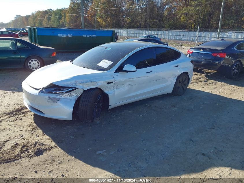 VIN 5YJ3E1EA4RF732586 2024 Tesla Model 3, Rear-Whee... no.2